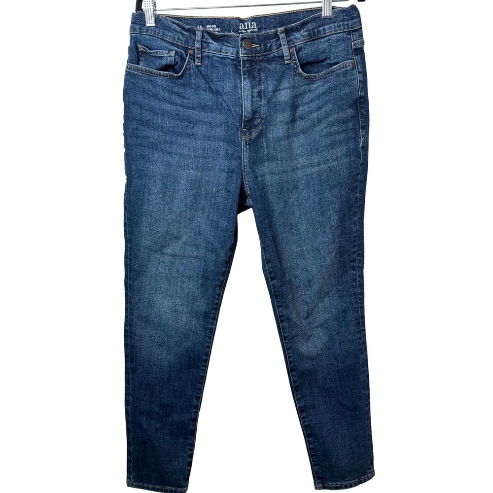 a.n.a Skinny Ankle Jeans Women 14 Blue‎ High Rise Denim